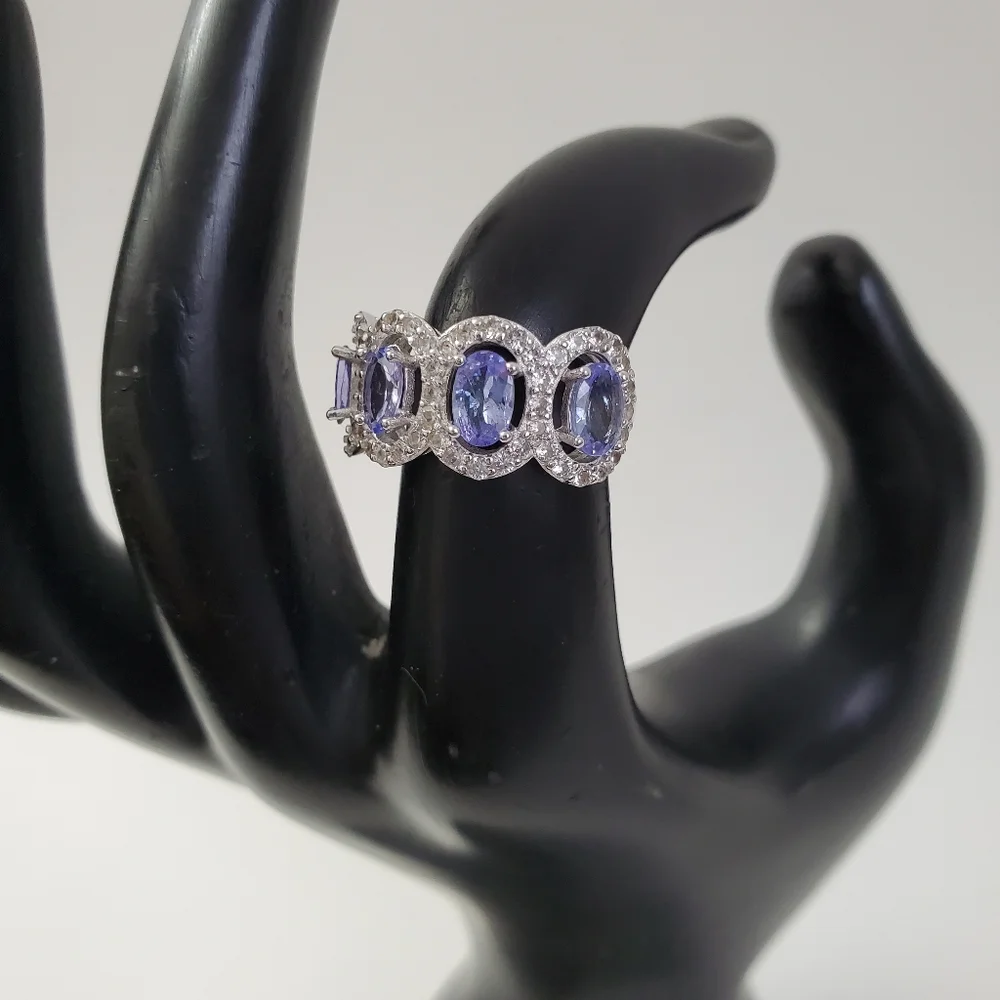Twilight Symphony Sterling Silver 925 Tanzanite Ring
